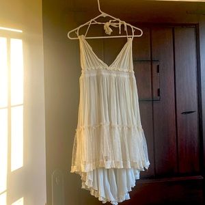 Off white summer bohemian dress-  small